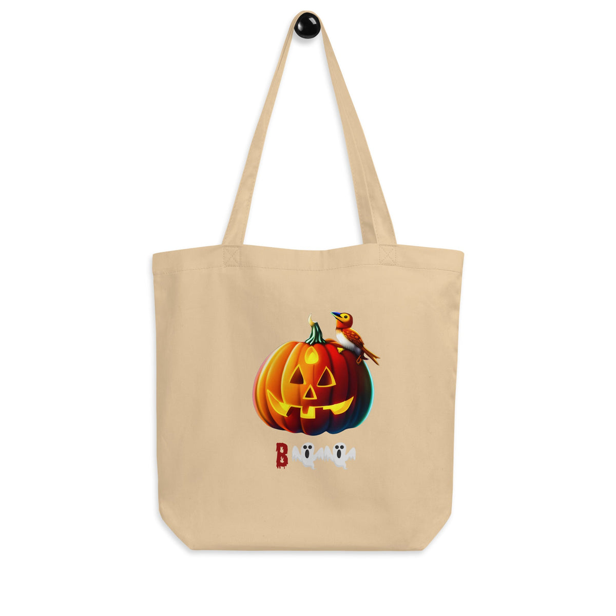 Personalized Halloween bag - in Oyster, front view - VibePrintPop