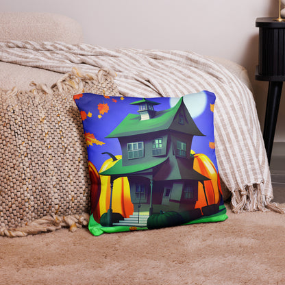 Halloween throw pillow - back view - VibePrintPop
