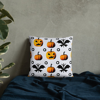 Halloween throw pillow - back view - VibePrintPop