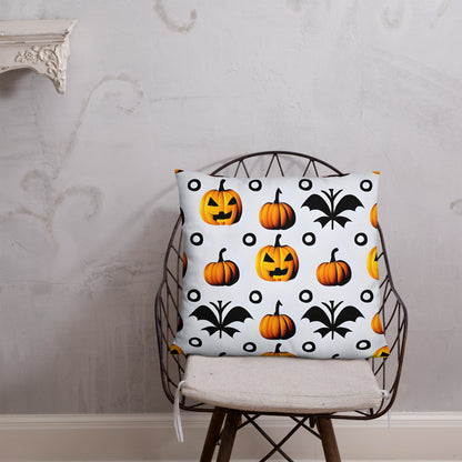 Halloween throw pillow - back view - VibePrintPop
