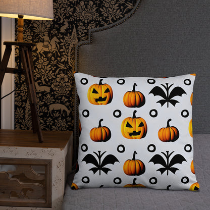 Halloween throw pillow - back view - VibePrintPop