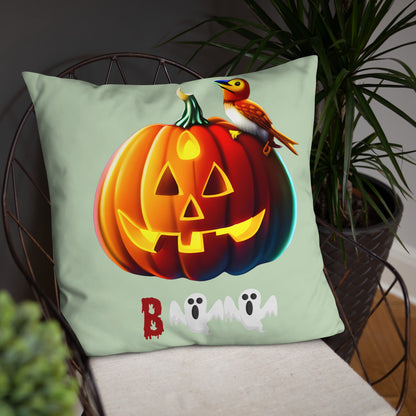 Halloween throw pillow - back view - VibePrintPop