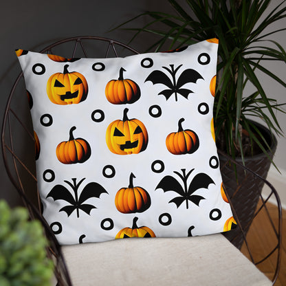Halloween throw pillow - back view - VibePrintPop