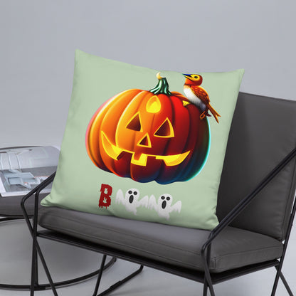 Halloween throw pillow - back view - VibePrintPop