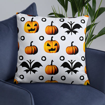 Halloween throw pillow - back view - VibePrintPop