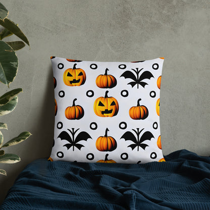 Halloween throw pillow - back view - VibePrintPop