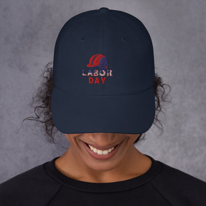 Labor Day Hat - in Navy, front view - VibePrintPop