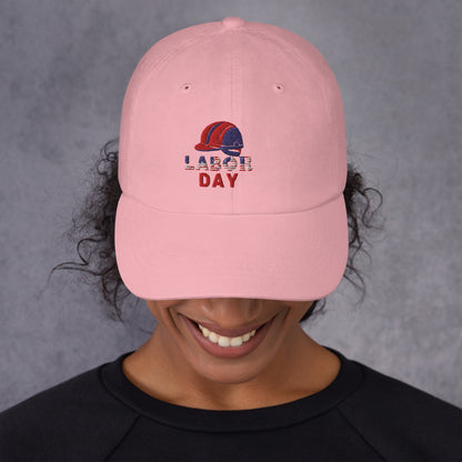 Labor Day Hat - in Pink, front view - VibePrintPop