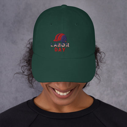 Labor Day Hat - in Spruce, front view - VibePrintPop