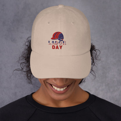 Labor Day Hat - in Stone, front view - VibePrintPop