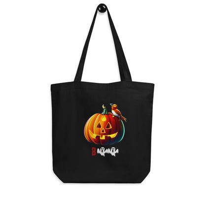 Personalized Halloween bag - in Black, front view - VibePrintPop