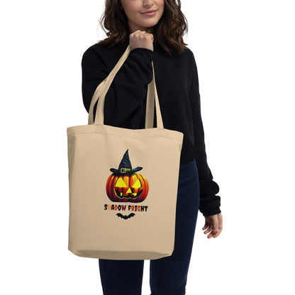Halloween Tote bag - in Oyster, front view - VibePrintPop