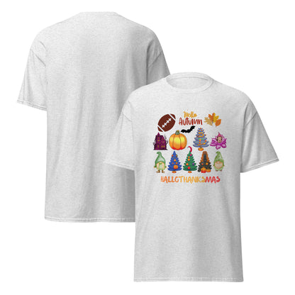 Halloween T-Shirt - in Ash, front view - VibePrintPop