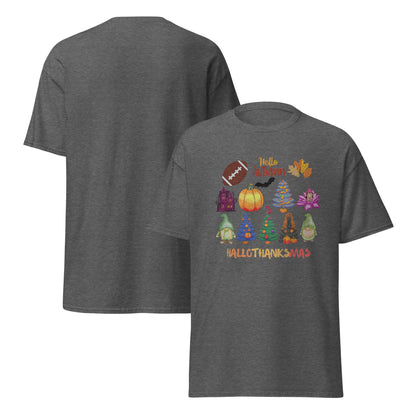 Halloween T-Shirt - in Dark Heather, front view - VibePrintPop