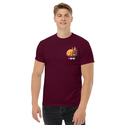 Halloween Shirt - in Maroon, front view - VibePrintPop