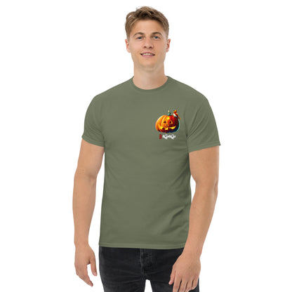 Halloween Shirt - in Military Green, front view - VibePrintPop