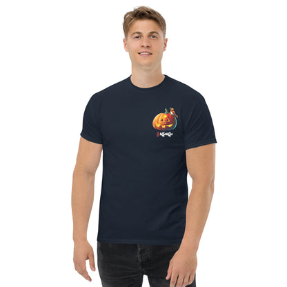 Halloween Shirt - in Navy, front view - VibePrintPop