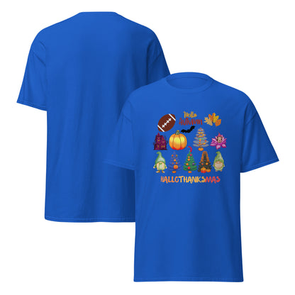 Halloween T-Shirt - in Royal, front view - VibePrintPop