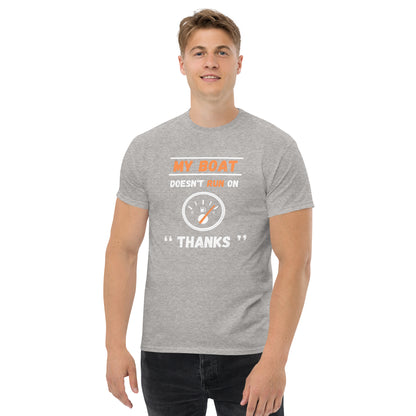 Funny Boat Shirt - in Sport Grey, front view - VibePrintPop