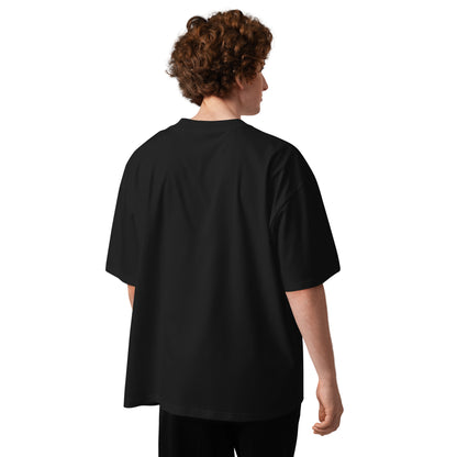 Whimsical Reading Witch oversized T-Shirt - in Black, back view - VibePrintPop