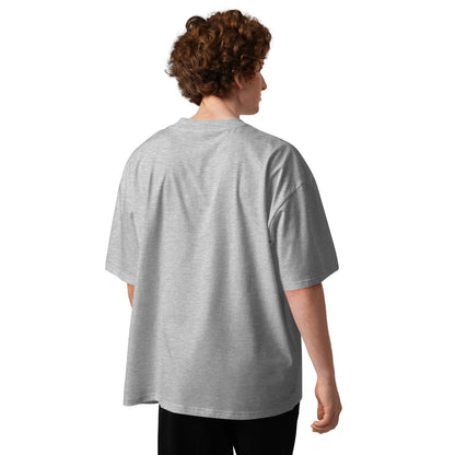 Whimsical Reading Witch oversized T-Shirt - in Heather Grey, back view - VibePrintPop