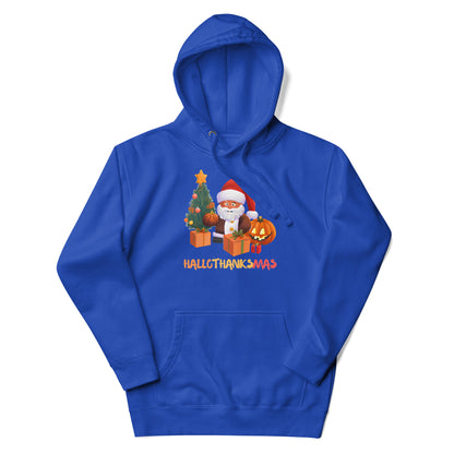 Thanksgiving Hoodie - in Team Royal, front view - VibePrintPop