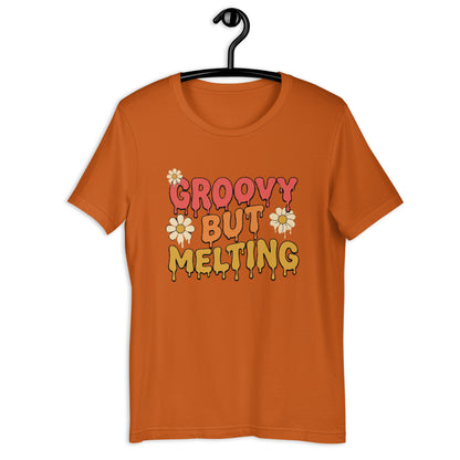 Groovy But Melting T-Shirt - in Autumn, front view - VibePrintPop