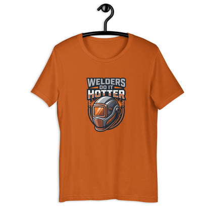 Welder Sparks Fly Bold Trade Tee - in Autumn, front view - VibePrintPop