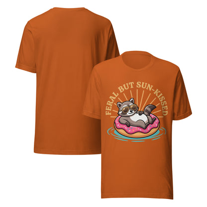 Feral But Sun-Kissed T-Shirt - in Autumn, front view - VibePrintPop