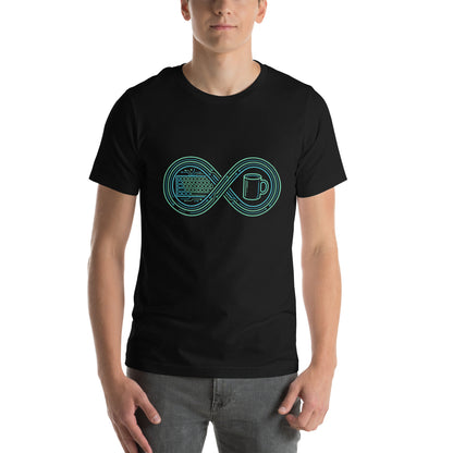 Funny Software Engineer Tee - in Black, front view - VibePrintPop