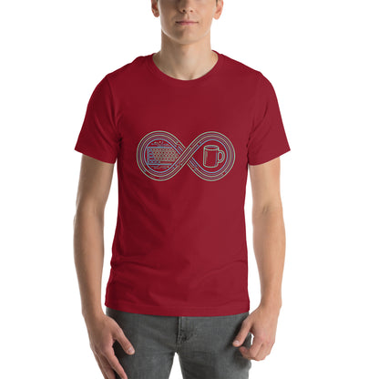 Funny Software Engineer Tee - in Cardinal, front view - VibePrintPop