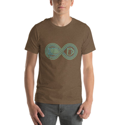 Funny Software Engineer Tee - in Heather Brown, front view - VibePrintPop