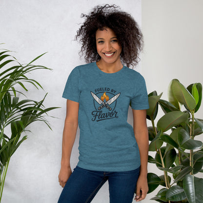 Chef Culinary Passion Vintage Kitchen Tee - in Heather Deep Teal, front view - VibePrintPop