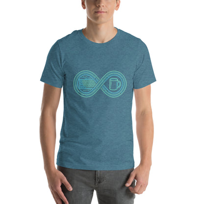 Funny Software Engineer Tee - in Heather Deep Teal, front view - VibePrintPop