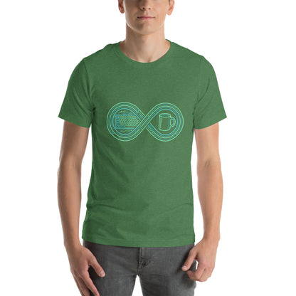 Funny Software Engineer Tee - in Heather Grass Green, front view - VibePrintPop