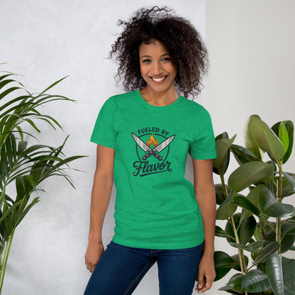 Chef Culinary Passion Vintage Kitchen Tee - in Heather Kelly, front view - VibePrintPop