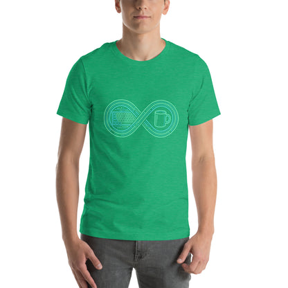 Funny Software Engineer Tee - in Heather Kelly, front view - VibePrintPop
