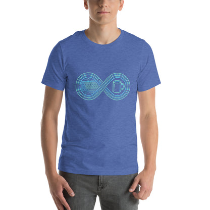 Funny Software Engineer Tee - in Heather True Royal, front view - VibePrintPop