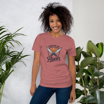 Chef Culinary Passion Vintage Kitchen Tee - in Mauve, front view - VibePrintPop