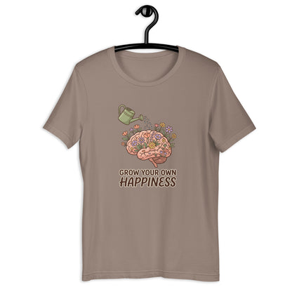 Grow At Your Own Pace Tee - in Pebble, front view - VibePrintPop