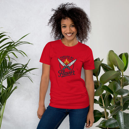 Chef Culinary Passion Vintage Kitchen Tee - in Red, front view - VibePrintPop