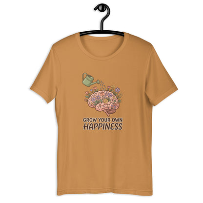 Grow At Your Own Pace Tee - in Toast, front view - VibePrintPop