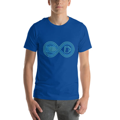 Funny Software Engineer Tee - in True Royal, front view - VibePrintPop