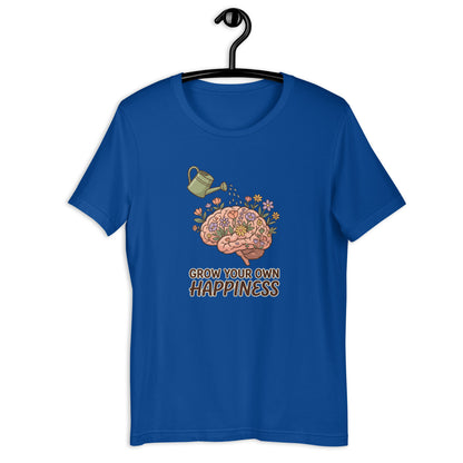 Grow At Your Own Pace Tee - in True Royal, front view - VibePrintPop