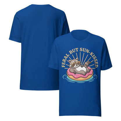 Feral But Sun-Kissed T-Shirt - in True Royal, front view - VibePrintPop